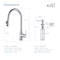 Kibi Napa Single Handle Pull Down Kitchen Sink Faucet with Soap Dispenser C-KKF2005CH-KSD100CH - alternate 8
